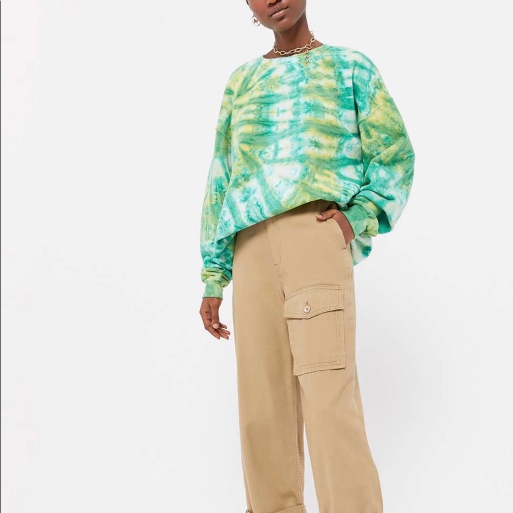 UO Urban Renewal Recycled Tie Dye Crew Sweater OS